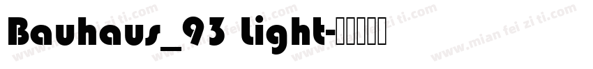 Bauhaus_93 Light字体转换